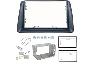 Sound Way Kit Montaggio Autoradio, Mascherina 2 DIN con Plancia, Adattatore Antenna, Chiavi di Smontaggio Compatibile con Fiat Panda 2002-2012
