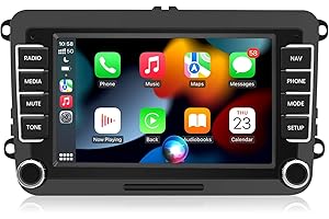 AWESAFE Autoradio Android carplay pour Golf 5 6 VW Passat Polo Seat Skoda, 7 “ HD écran Tactile, intégré Bluetooth carplay Android Auto FM,RDS,GPS,WiFi【1Go+32Go】