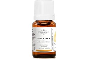 MY COSMETIK - Vitamine E - Tocophérol - Actif cosmétique - Conservateur et antioxydant - 100% Pure d'origine végétale - 5 ml