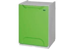 Art Plast R34/1V Cassonetto modulare per la raccolta differenziata, in plastica, verde/lime bianco