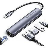 UGREEN Hub USB C HDMI 4K@60Hz Ethernet 1000Mbps PD 100W USB 3.0 Adattatore USB C HDMI Compatibile con MacBook PRO Air M2 M1, 