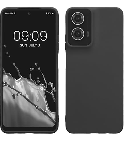 JDXHFF Hülle + Displayschutz Für Motorola Moto G35 5G (6,72 Zoll) – Schwarze TPU-Hülle & Gehärtetes Glas