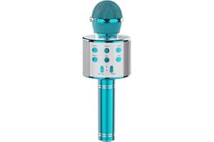 DigitConvert Microphone sans Fil Karaoké,Microphone Bluetooth pour Enfants,Machine karaoké chantante, Cadeau d'anniversaire et de Vacances pour Les Amis garçons et Filles.