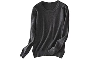 BeerMmay Pull en Cachemire à Manches Longues et col Rond pour Femme