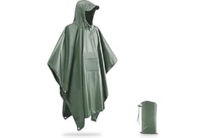 CANRNYACBZ Impermeabile unisex, impermeabile 210T, impermeabile 3 in 1, impermeabile, da uomo, per trekking, campeggio, pesca, moto, verde, M-XXL