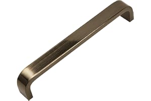 Decoranddecor Sable D Shaped Aluminium Kitchen Cabinet Pull Handles (128mm Hole Center, Antique Brass)