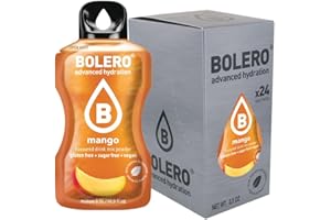 Bolero Napój 24 torebki 3 g g g Sticks Owoce Przygotowane Rozpuszczalny Proszek Do Świeży Napój Wody Produktu, 72 gramów słodzony stewią (Mango)