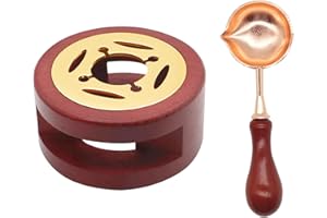 HDGSAFD 1 piec do wosku uszczelniającego i 1 łyżka do wosku uszczelniającego, zestaw pieczęci woskowych, podgrzewacz wosku, zestaw podgrzewaczy do wosku (czerwony)