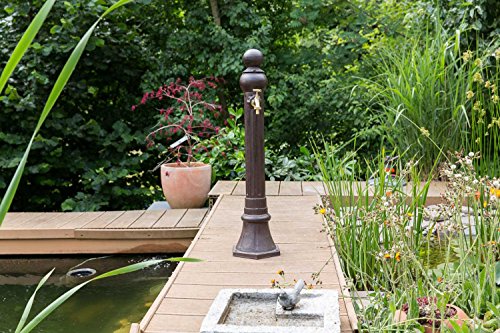 Standbrunnen 85cm Alu Braun Brunnen Waschbecken Garten im antik Stil fountain - 7