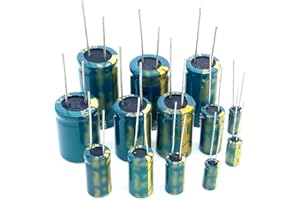 CIZIHUU 20Pcs High Frequency Low ESR Aluminum Electrolytic Capacitor Kit,10V 1000UF 8x12