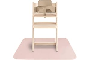 Tapis Anti-éclaboussures Mushie 108x108 cm | Imperméable, léger, Durable, sans BPA | Parfait pour Chaise Haute, Attrape-miettes, et Diversification Alimentaire bébé (Blush)