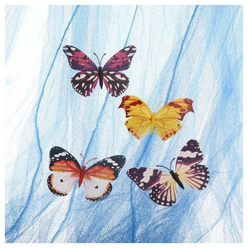 Dekoration Schmetterling Clip – TOOGOO(R)20 Stueck 10 cm Kuenstliche Schmetterling Luminous Pin Clip fuer Heim Weihnachten Hochzeit Dekoration, Farbe zufaellig gesendet - 4