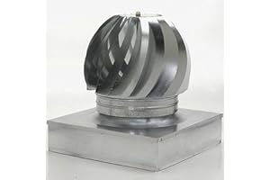 DIELLESHOPPING FUMAIOLO COMIGNOLO CANNA FUMARIA CAMINO CAPPELLO TESTA GIREVOLE BASE QUADRATA IN LAMIERA ZINCATA varie misure (42x42 cm)