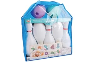 Ssccgym Extra Large 12-Inch Pins Bowling Target Game Toys Kindergarten Toys with 10 PIns 2 Balls Sports Equipment for Toddler Kids Girls Boys