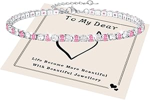 HEEYA Fußkettchen für Damen Silber Fusskette mit 5A Zirkonia Hypoallergen Verstellbare Fußkettchen Sommer Fusskette Geschenk für Frauen Mädchen