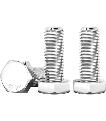 CONNEX M12x220mm Galvanized Hex Bolts - DIN 931 Standard, 6-Piece Set For Construction