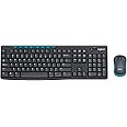 Logitech MK275 USB Wireless Keyboard and Mouse Set for Windows, 2.4 GHz Wireless, Compact Wireless Mouse, 8 Multimedia & Shortcut Keys, 2-Year Battery Life, PC/Laptop - Black
