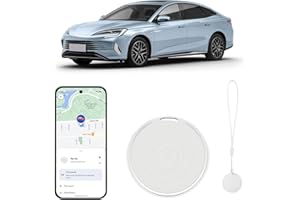 Glitfix GPS-Tracker für Fahrzeuge, Kompatibel mit Google Find Hub (nur Android), GPS Tracker fürs Auto, Globale Abdeckung Ortungsgerät Keine Monatliche Gebühr oder Abonnement (Weiß,1 Stück)