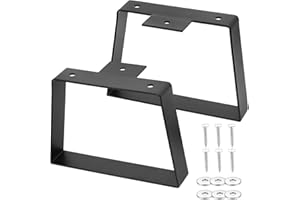 LIYIJIKEJI 2 Stück Trapezförmige Möbelfüße für Möbelbeine, 20,3cm Tischbeine Metall Schwarz, Tischfüße Metall, Metallfüße Schwarz, für Nachttischgestell Tischfuss Couchtisch Beine Sideboard Füße(20,3cm)