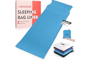 JAICOM Sacco a Pelo Ultraleggero - Sacco Lenzuolo, Compatto & Confortevole Sacco Letto da Viaggio [330 g], Con Federa, Ad Asciugatura Rapida, Adatto per Esterni, Hotel, Treni, ecc.