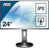 AOC I2490PXQU Monitor da 23.8" IPS, Frameless, FHD 1920x1080, 4 msec, 1 VGA, 1 HDMI, 1 DP, 4 porte USB, Speaker, Base…