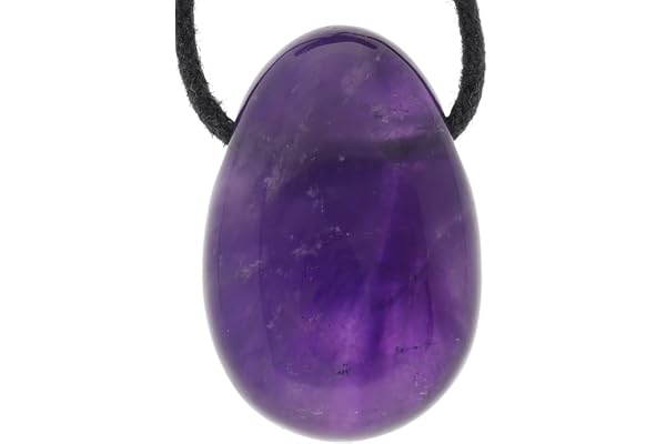 Ametist vattendroppe hänga med läderarmband, halbedelstein, ametist