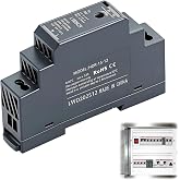 Power Supply for DIN Rail 12V DC 1.25A 15W DIN Rail Transformer HDR-15-12 Input 100-240V AC50/60Hz for Industrial Home Automa