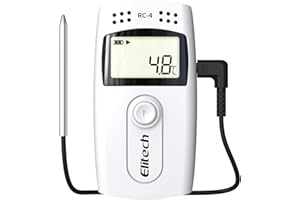Elitech Temperature Data Logger RC-4 Upgraded, Digital USB Data Recorder for Refrigerator Fridge Cold Chain Monitoring with 64,000 Readings, Auto PDF/CSV Export