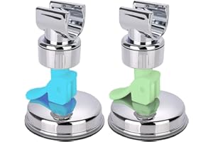 KSOPSDEY Soporte Ducha Ventosa, Soporte de Ducha Universal Soporte Ducha Ventosa Soporte de Ducha Ajustable de Rotación de 360° Soporte Cabezal Ducha Pared Ajustable Soporte Ducha Pared Sin Taladro