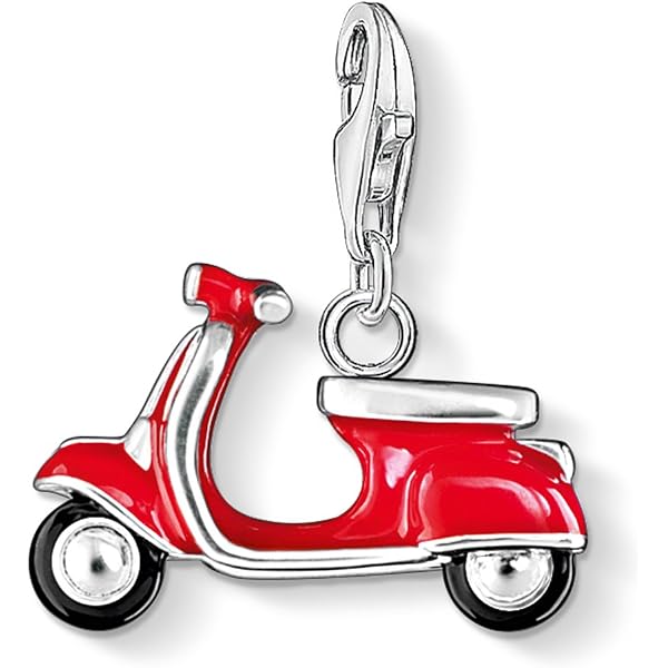 thomas sabo fahrradanhänger Charm-Anhänger türkiser Motorroller Silber 925 Sterlingsilber, Kaltemail Fashion Größe:56 e antrieb für fahrrad remove-shop-app