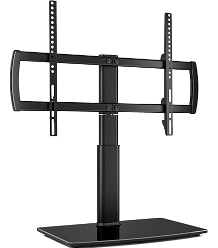 Vaskula 1 paar universele tv-standaard, zwart, met schroeven, eenvoudig te installeren, universele tv-poten, eenvoudige bediening, voor tv-tafel, 127 cm (50 inch), intelligent lcd-display