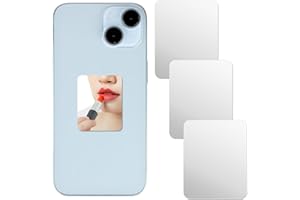 Hariendny Spiegel Aufkleber für Smartphone, 3 Stück Selbstklebend Make-up-Spiegel zum Handyhülle Acryl Spiegelaufkleber für Selfie, Vlog, Make-up