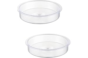 iBorn PC Plastic Bird Water Dish,Bird Bath Bowl Repalcement, Bird Feeder Station Tray Accessories 17.2cm（2 Pack）