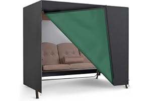 ‎TK GRUPPE TIMO KLINGLER Hollywoodschaukel Abdeckung für 2,3,4-Sitzer, Schutzhülle wasserfest & Winddicht & UV-Schutz - reißfeste Plane Gartenschaukel & Schaukelbank - 210 x 150 x 150cm