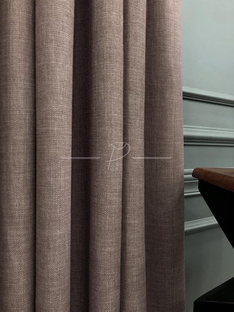 Fon Perde Natural Keten Ultra Dökümlü Lüx Perdelik 250 x 270 Açık Kahve