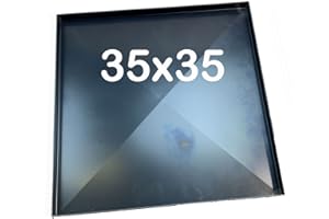 TEGLIEDIROMA Teglia forno 35x35x2 Cm, Con diagonale per pizza professionale Spessore teglie 8/10 Pizza alta idratazione ideale per professionisti della pizza focaccia