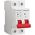Wengart Miniature Circuit Breaker DZ47-63Z,DC Disconnect Switch,500V 32A 2 Poles,DIN Rail Mount,Work for Battery and Solar PV Systems and other DC Systems