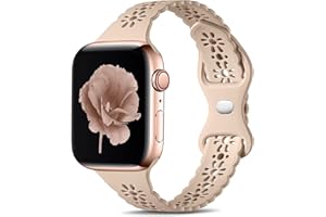 Dirrelo Sznurowany pasek kompatybilny z Apple Watch 38 mm, 40 mm, 41 mm, 42 mm, 44 mm, 45 mm, silikonowy zamiennik paska do zegarka iWatch Series 8, 7, 6, 5, 4, 3, 2, 1, SE