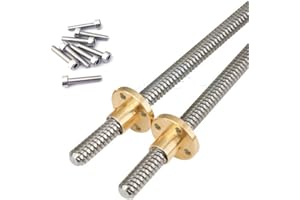 SOOWAY 300mm 8mm T8 Threaded Rod Lead Screw + T8 Nut For 3D Printer Stepper Motor