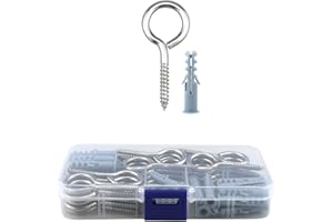 LEMIYOO Eye Screws Metal Hooks, 30 Pcs 304 Stainless Steel Heavy Duty Eyelet Eye Bolts Kit, Used For Fastening And Fixing Wood, Garden And Indoor And Outdoor Use(M4/M5/M6) (M4*50)