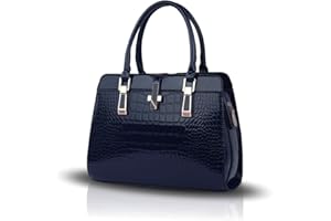 Nicole&Doris Damen Handtaschen neue Umhängetasche Lackleder Shell schultertasche Henkeltaschen Tasche für Frauen Navy blau