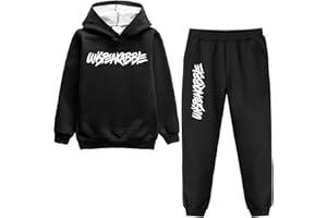 amropi Ragazzi 2 pezzi Abbigliamento Set Tuta Felpa Con Cappuccio e Pantaloni Età 2-15 anni