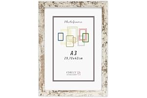 CHELY INTERMARKET Marco de Fotos A3 (Vintage) MOD-204 Hecho de Madera, Ancho de moldura 3cm