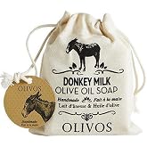 OLİVOS%100 Doğal Eşek S&uuml;t&uuml; Ve Zeytinyağlı Katı Sabun, Eşek S&uuml;tl&uuml; El Sabunu Yoğun Nemlendirici 150 Gr (Keseli) (Eşek S&uuml;tl&uuml;)