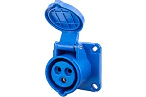 BEMATIK.COM BeMatik - Base de Enchufe Industrial CETAC Hembra 2P+T 16A 250V IP44 para empotrar