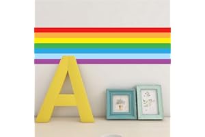 VisitRyl Wallpaper Border,Peel and Stick Rainbow for Children Room 3.93 in X 118 in