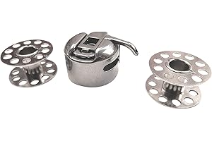 ZICKZACKNAEHMASCHINE Porta-rocchetto e 2 rocchetti di metallo per macchine da cucire Necchi 270/524/559