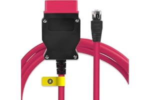 Rapid Revive – ENET OBD To Ethernet Cable Compatible With BMW F-Series M3 M4 OBD2 E-SYS ICOM ISTA-D RJ45 Diagnostic Tool Interface Adapter F Coding 2m Lead (Red)