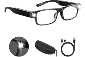 NZQXJXZ 200% lupy ze światłem, ładowane przez USB, podświetlane okulary powiększające LED, bez użycia rąk, do pracy, hobby, czytania, rzemiosła