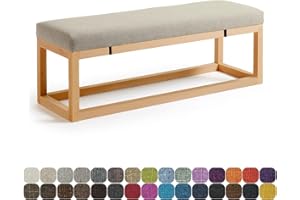 Lsjoaw Bankauflage Bankkissen Sitzauflage Sitzkissen Bank 75X35X3CM Stuhlkissen Bankpolster Schaukel mit abnehmbarem Bezug für Fensterbank Outdoor Gartenmöbel Terrasse Drinnen Sitz,Light Grey